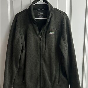L.L. Bean Men's Dark Olive Full-Zip Jacket